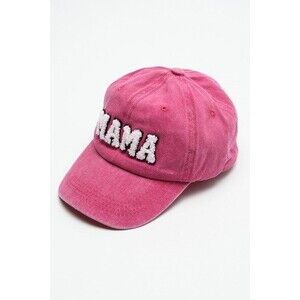 Fuschia Mama Washed Sherpa MAMA Baseball Cap